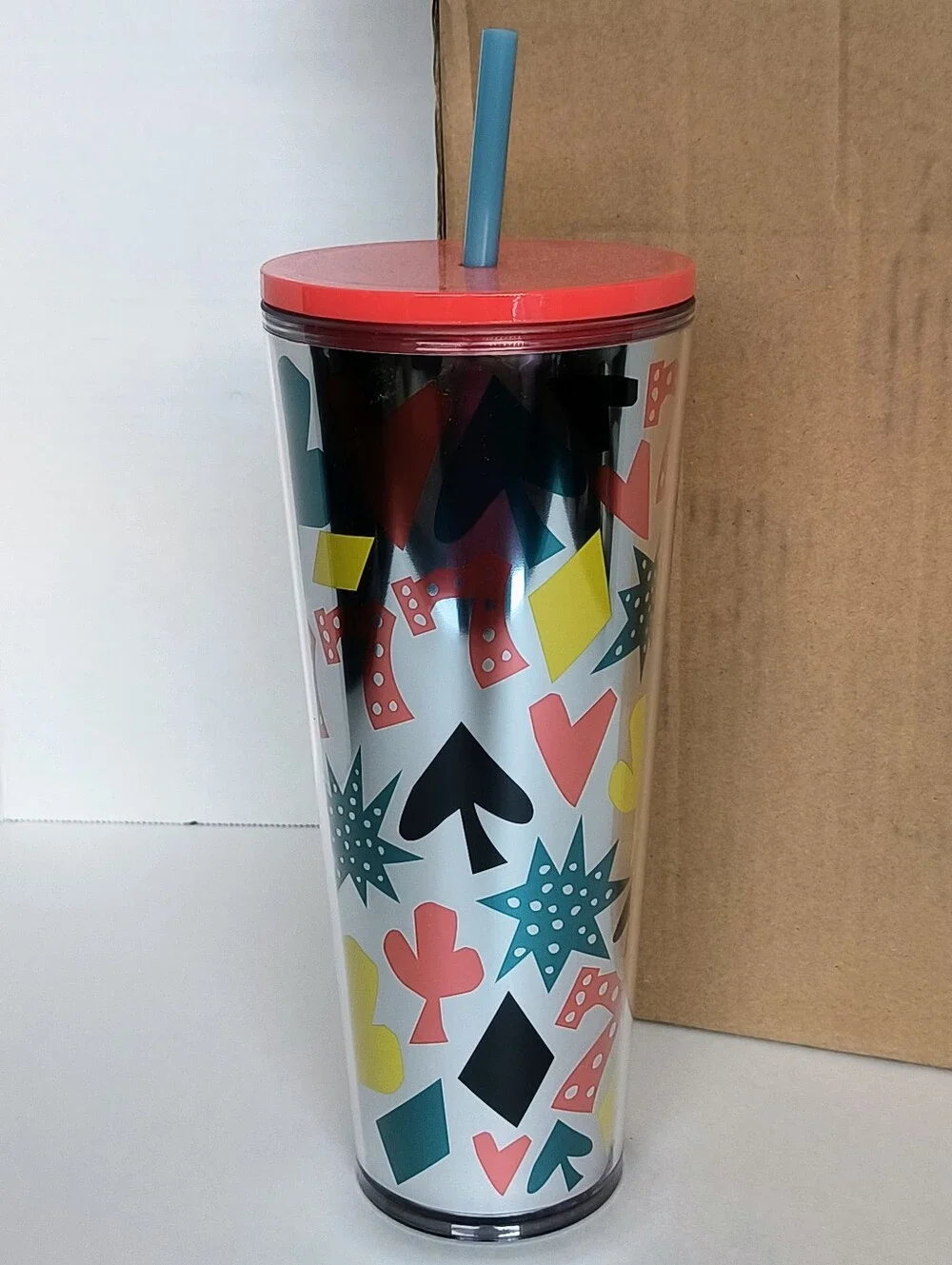 New w/Box 2 Starbucks Vegas 777 Lucky Venti Insulated Tumbler With Lids & Straws